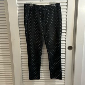 LOFT Black and White Patterned Pants
